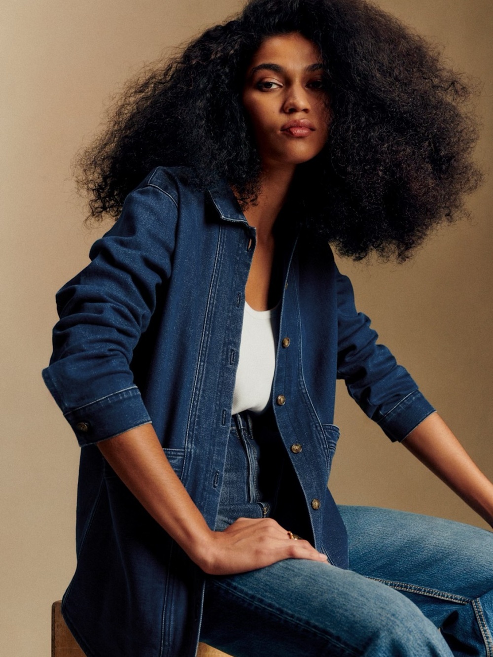 Sezane Will Jacket Indigo - Size S - Picture 2 of 2